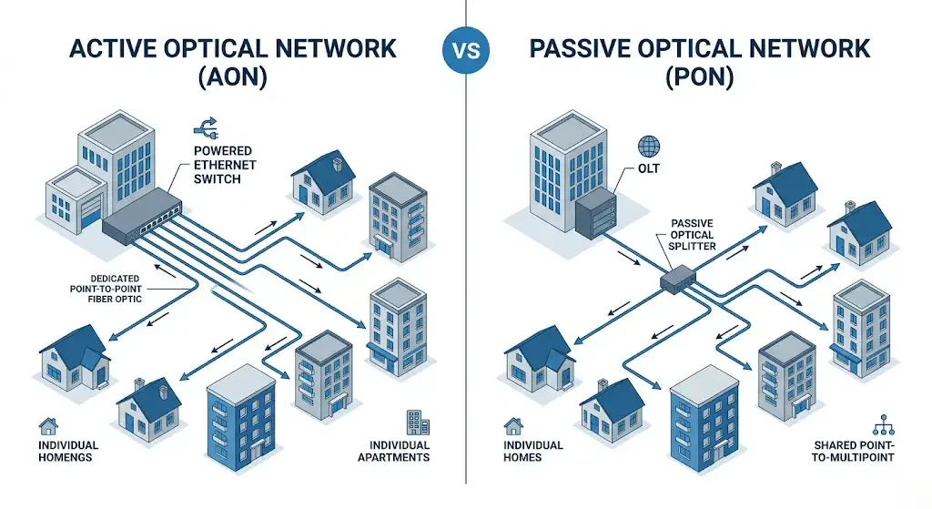 AON vs PON: Which FTTH Architecture Should You Choose?