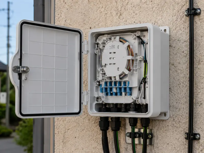 Fiber termination box for telecom contractors Fiber termination box for telecom contractors