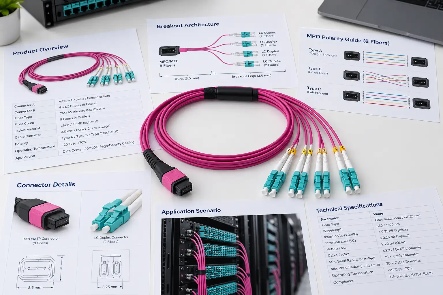MPO breakout cable data center resources MPO breakout cable data center resources